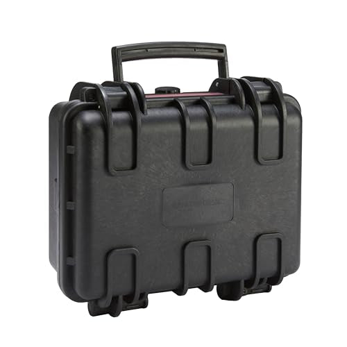Amazon Basics Hard Camera Case, Small, Black, Solid, 12"L x 11"W x 6"H - size: Small