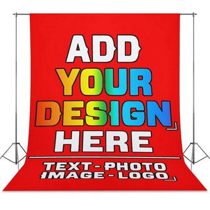 Custom Photography Cloth Design Your Own Photo Logo Text Personalized Backdrops Non-Reflective Non-Penetrating Photoshoot Background Screen Portrait Studio Photobooth Drops 56 X 79 Inches, Bright Red - color: Bright Red, size: 56"×79"