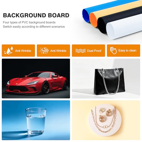 Light Box Photography 24"x24" with 240LED Lights and 4 Color Backdrops Photo Box with Lights, Foldable Light Box with Adjustable Brightness, 3000-6500K Dimmable Portable Picture Box Shooting - size: 24" with 3000-6500K