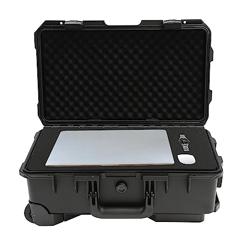 Portable Protective Camera Case, 22" Protective Roller Hard Camera Case with Wheels and Foams Camera Suitcase Waterproof Rolling Hard Case for Camera,Tools,Lens,Drone,Equipment (Black) - color: Black