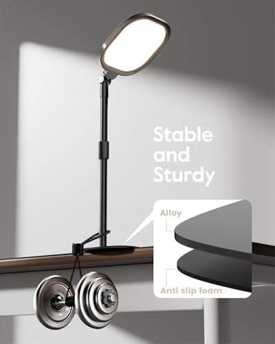 LitONES Video Conference Lighting for Zoom Meeting, Ring Light for Desk with Flexible Stand, 30 Light Modes Ring Light for Computer, Video Lights & Memory Func for Video Calls, Live Stream, Webcam - size: 1Pack