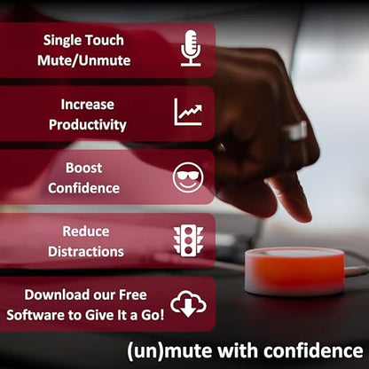 MuteMe - Illuminated Capacitive Touch Mute Button for Zoom, Teams, Google Meet & More (As Seen on Shark Tank)! Free Windows / Mac Software Required To Use MuteMe. - style: New MuteMe