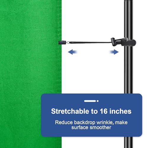 EMART Green Screen Backdrop, 8 x 10 Ft Photography Greenscreen Background Sheet Fabric Kit for YouTube Video Streaming Zoom, Small Photo Chromakey Cloth Curtain with 4 Clip - color: Green, size: 8 x 10 Ft