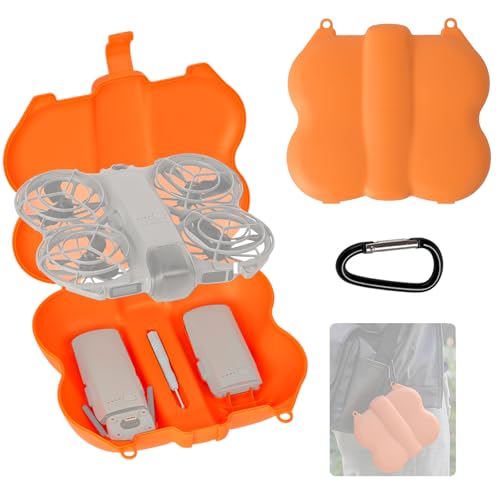 Case for DJI NEO 2, Protective Carrying Case Butterfly Compatible with 2 Batteries & Digital Transceiver Accessories for DJI NEO 2 (Orange)