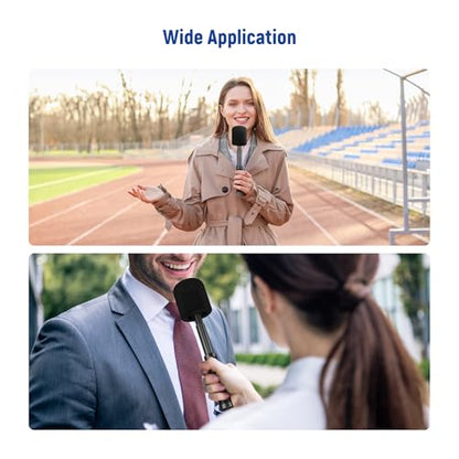 NEEWER 13"/33cm Telescopic Lavalier Microphone Handheld with Anti Off Cold Shoe Foam Windscreen Interview Mic Handle Compatible with Rode Wireless Go II DJI Mic CM31, MS005 - style: MS005(33cm)