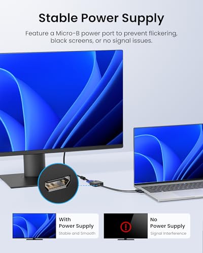 VENTION HDMI to VGA Adapter 0.5FT, Uni-Directional HDMI(Source) to VGA(Display) Converter (Male to Female) 1080P@60Hz with 3.5mm Audio and Micro USB Cable for PC/Projector/Monitor - color: 0.5 FT-152MM