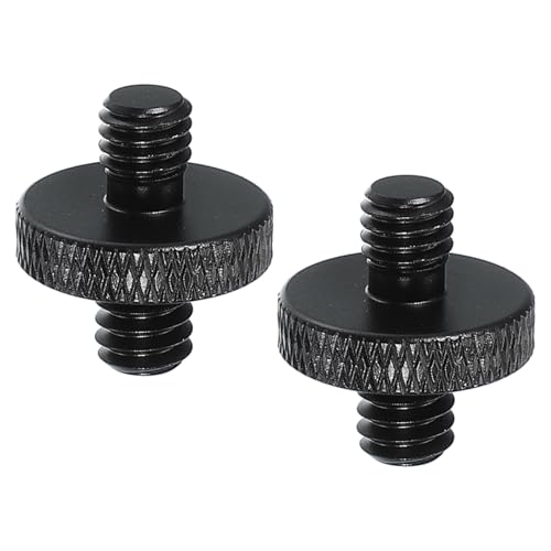 PATIKIL Tripod Screw Adapter 1/4" Male to M6 Male, 2 Pcs Tripod Nut Connectors Camera Mount Screw Camera Double Head Converter for Microphone Holder Magic Arms Accessories, 18 mm - size: 1/4" Male to M6 Male,18 mm