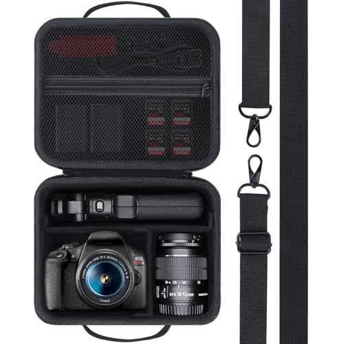 Lebakort Storage Case Compatible with Canon EOS Rebel T7 / T7i / R100 / R50 / R5 / R6 Mark II / R7 / R8 / 90D / 5D Mark IV Camera