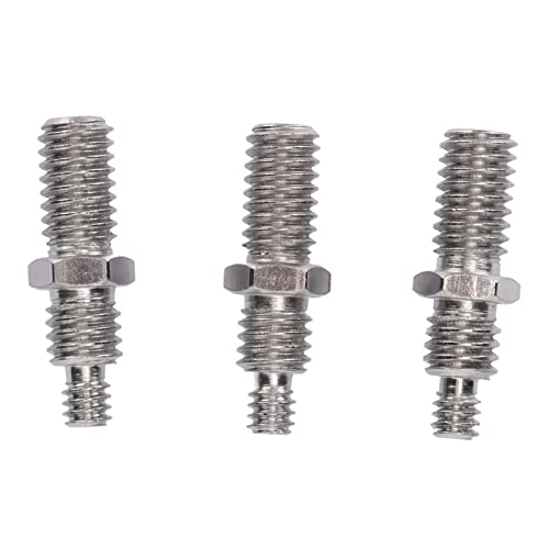KIMISS 3Pcs 3/8 to 1/4in Male Threaded Screw Adapter Camera Tripod Mount Double Sided Standard Mounting Camera Screw Adapter Thread Camera Tripod Conversion Tripod Screw for Tripod PTZ