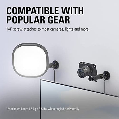 Elgato Wall Mount, Articulated Arm for Lights and Cameras | Permanent wall-mounted rigging, Two ball joints, 1/4-inch screw, Expands with Multi Mount accessories - style: Wall Mount