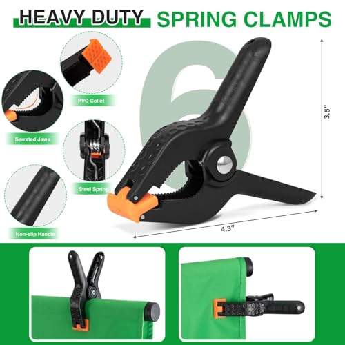 10x7.5 Photography Backdrop Stand Kit with Green Screen Backdrop, Photo Backdrop Stand Kit for Video Streaming, and Live Broadcast, Background Stand Kit with Sandbags, Clips, Carring Bag - size: 10x7.5 ft