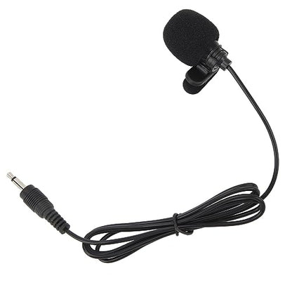 Wired Lavalier Microphone, Omnidirectional Condenser On Mic with Windproof Sponge and Noise Reduction Chip, for Interviews Meetings Recording Computer