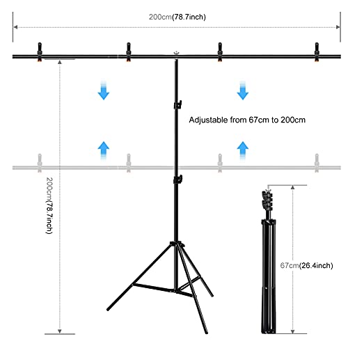 PULUZ Green Screen Backdrop Kit with Stand, 6.5X6.5ft Portable Green Screen Stand kit, GreenScreen Background with Stand Carrying Bag Clamp for Photoshoot, Photography Video, Live Streaming - size: 6.5 x 6.5 Ft