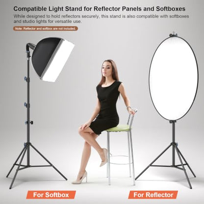 LINCO Lincostore 90“ / 7.5ft Studio Photography Photo Light Stand/Reflector Panel Stand with Reflector Holder