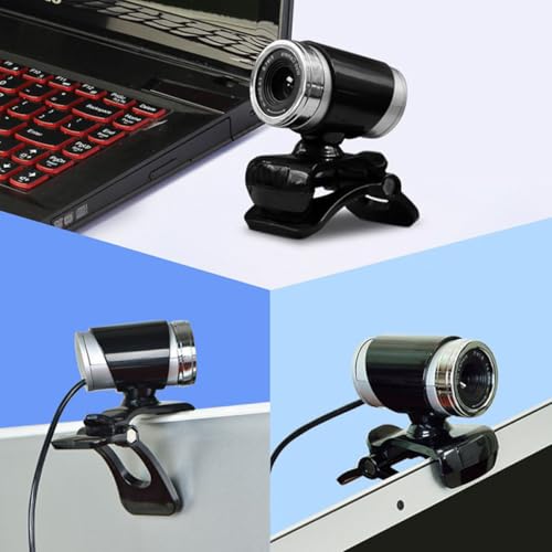 NOLITOY 720p USB Webcam with Microphone for Live Streaming and Online Classes, Clip-on Computer Camera for Desktop and Laptop, Black, Suitable for Video Conferencing and Teaching