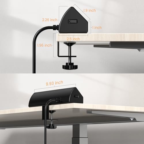 VILONG Desk Clamp Power Strip,65W Total Fast Charging Station,Desk Edge Mount Power Strip,8 USB Ports (4 USB C) & 5 AC Outlets,1200J Surge Protector (Black, 6, Feet, Power Strip) - color: Black