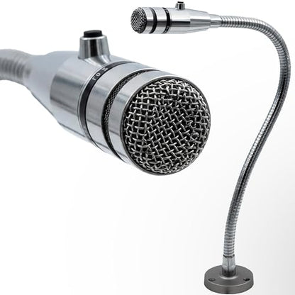 REBUILD SKILLS Push-to-Talk Microphone RBX-515SBG-18X Compatible with Shure 515SBG-18X for use in Restaurants Grocery Store Drive Thru - 20" Gooseneck, Mount Attached and 6½’ Cord