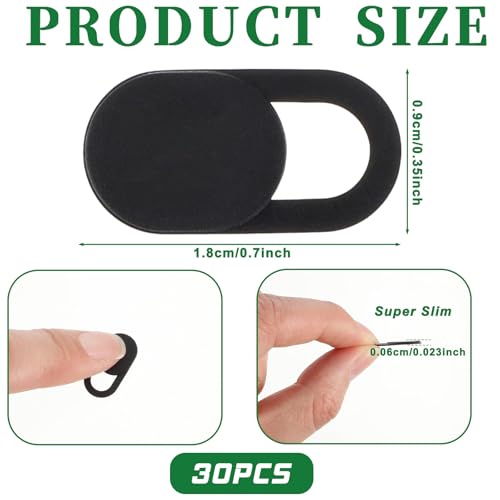 Giantree 30Pcs Camera Cover, Webcam Cover, Camera Privacy Covers Slide, Phone Laptop Cameras Covering Slide, Webcam Covers for Protect Your Privacy Security Fits Most Laptop, Desktop, Smartphone