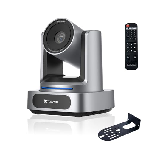 4K PTZ Camera AI Auto Tracking 3X Optical Zoom 92° Wide View Angle,USB 3.0 and HDMI Conference room Camera 4K Work with Zoom OBS Teams YouTube,Facebook for for Church, Worship, Education, Conferences - color: Silver