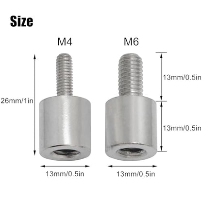 2PCS Screw Adaptor 1/4 inch Female to M6 Male 1/4 inch Female to M4 Male Mounting Camera Tripod Thread Adaptor for Projector DSLR Camera Camcorder Digital Voice Recorder