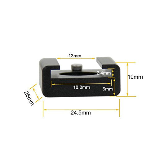 CAMVATE Cold Shoe Mount with 1/4''-20 Hole for Camera Flash Microphone Accessories - 0966 - style: 1Piece,black-2