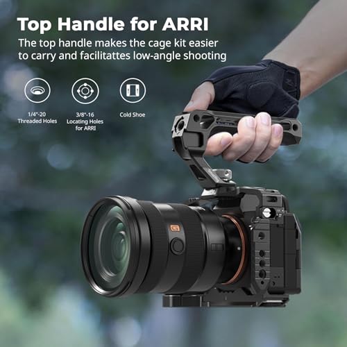 SmallRig HawkLock Quick Release Cage Kit for Sony Alpha 7R V/Alpha 7 IV/Alpha 7S III/Alpha 7 V, Full Cage with Top & Side Handle, Cable Clamp (Upgraded Version)