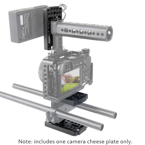 NICEYRIG Camera Cheese Plate Switching Easy Plate Applicable for Railblocks, Dovetails, Short Rods