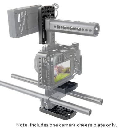 NICEYRIG Camera Cheese Plate Switching Easy Plate Applicable for Railblocks, Dovetails, Short Rods