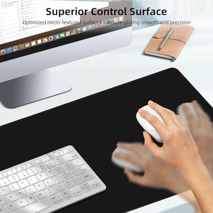 Mouse Pad with Wireless Charging, Gaming Mouse Pad with Ultra-Smooth Surface, Large XXL Desk Mat, Non-Slip Mouse Mat, Waterproof Computer Keyboard Pad for Gaming, Desk, Office, PC, 800x300x4MM, Black - color: Black - 31.5"x11.8"