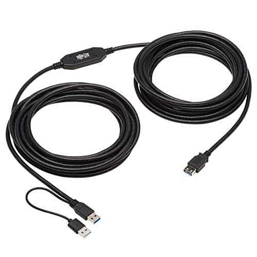 Tripp Lite USB Active Extension Cable USB-A (M/F), USB 3.2 Gen 1, Up to 5 Gbps Data Transfer, 0.9 Amps Power, Windows & macOS Compatible, 32.8 Feet / 10 Meters, 3-Year Warranty (U330-10M-1) - style: USB-A