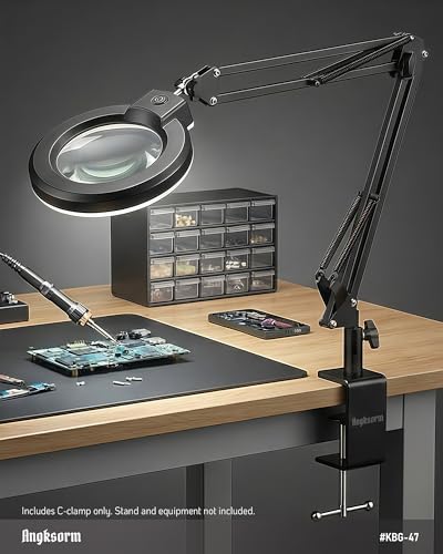 Table Microphone Clamp Heavy-Duty Desk Mic Metal C-Clamp Mount Base for Mic Suspension Boom Scissor Gooseneck Arm Stand Holder with Adjustable Screw - KBG-47 Desk Clamp - size: KBG-47 Desk Clamp