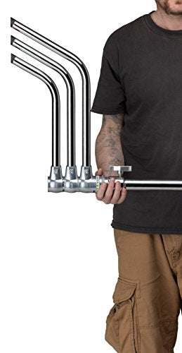 Kupo 40" C-Stand Turtle Base Professional Grip Stand with Detachable Base, Two Riser/Three Section Design, Heavy-Duty Steel Construction, Silver (KS704312) - color: Silver, style: 40" Turtle Base