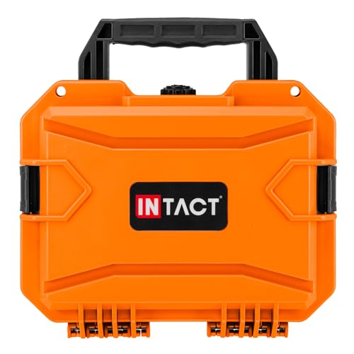 Eylar 11.8" Intact Series Compact Hard Camera Case, Lightweight and Durable Stacker Design with Foam (Orange) - color: Orange