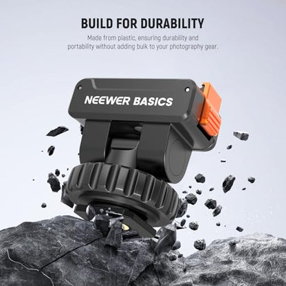 NEEWER Basics Magnetic Cold Shoe Mount Adapter Compatible with DJI OSMO Action 3 4 5 Pro Nano 360 Action Cams, Quick Release with 1/4" Screw Hole for Camera Hot Shoe Mini Tripod Selfie Stick, AC037 - style: AC037
