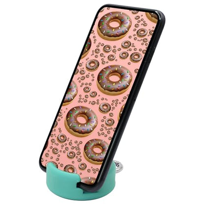GoDonut Mini – Portable Keychain Cell Phone Stand & Holder – Desk Accessory Perfect for Travel, Office & Nightstand – Compatible with iPad mini and Smartphones - Teal - color: Teal