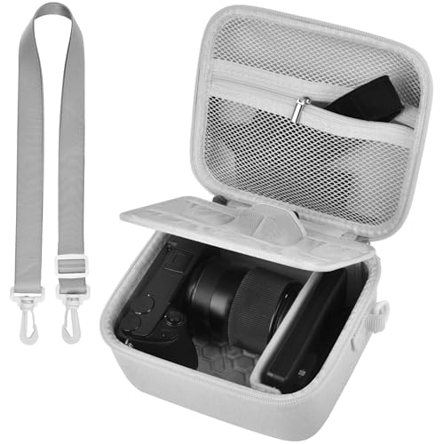 casmilee Camera Case for Sony Alpha ZV-E10 Alpha a6400/ a6700/ a6100/ a6000/ a6600/ a6500 Mirrorless Digital Camera, Hard Travel Bag with a Shoulder Strap for Lens & Accessories (Grey, Medium) - color: Grey, size: Medium