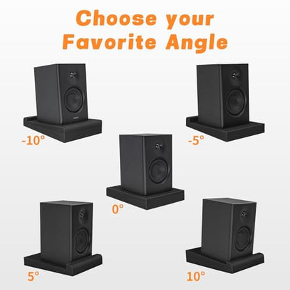 2 Pack Studio Monitor Isolation Pads for Speakers 3-5 Inches Sound Insulation Studio Foam Prevents Vibrations Acoustic Speaker Isolation Pad High Density Fits Most Stands - size: Small