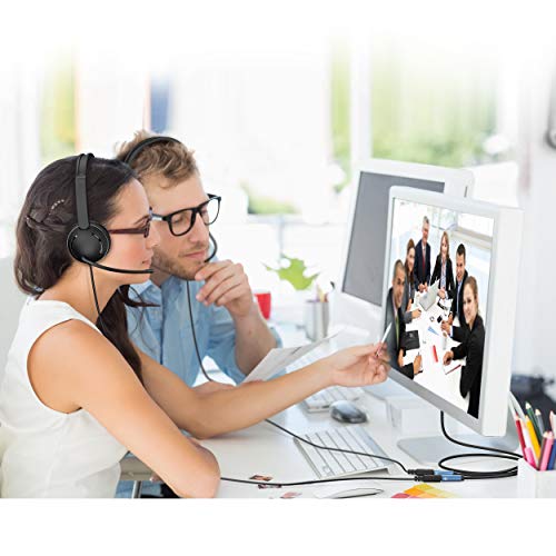 MillSO Headset Splitter for 2 TRRS Headphones or Mics 3 Feet 3.5mm Jack Adapter TRRS 4-Pole Splitter Male to Dual Female Adapter Compatible for 2 Headsets, Microphones to Mobile Phone, Laptop - size: 3 Feet - Standard