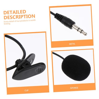 Clip-on Microphones for Pc 5 Pack PVC Phone Mics Easy to Use Lapel Microphone Boom for Streaming/Recording/Video Chat