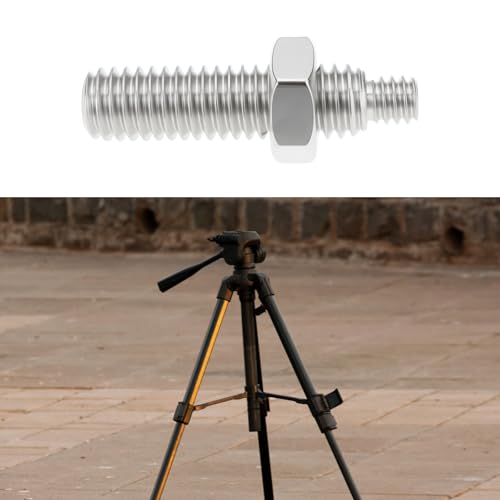 ECSiNG 2pcs 1/4" to 3/8" Threaded Tripod Screw Adapter Stainless Steel with Nuts for Tripod