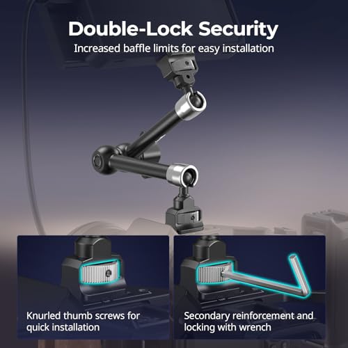 SMALLRIG 11'' Magic Arm with 1/4"-20 Screws & Spring-Loaded Pins, 1.5kg Load Capacity, 360° Dual Ball Head, Non-Slip Design for Cameras/Lights/Monitors/Mics/Phones – 5309 - style: 1-Pack (Upgraded Version)