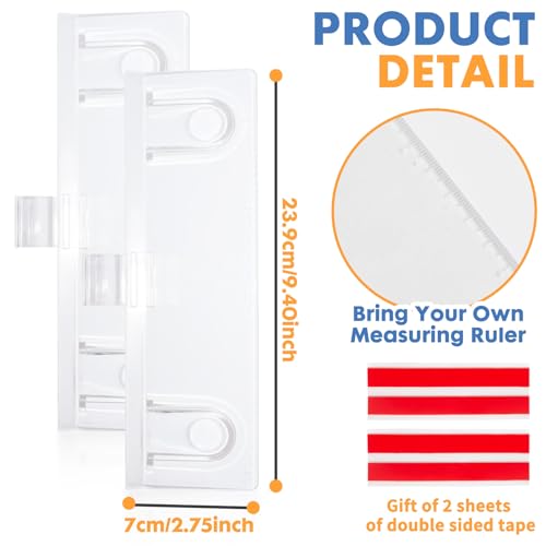 Barelove 2 Pack Computer Monitor Memo Board Document Holders (Left & Right) + Sticky Note, Acrylic Screen Paper Clip Message Pad, Reminder Side Panels Organizer for Students Office Desktop