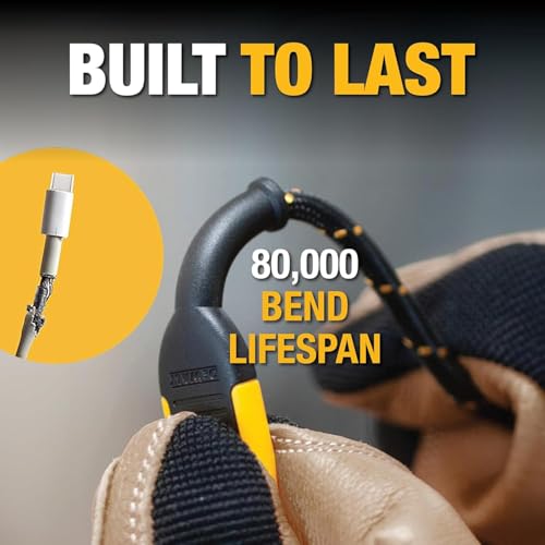 DEWALT Heavy Duty USB to Micro-USB Cable, Jobsite Micro USB Connector Cable, High Speed Charging Cord for Compatible Android Phones, Cameras, Legacy Devices, 4 ft - size: 4 Foot