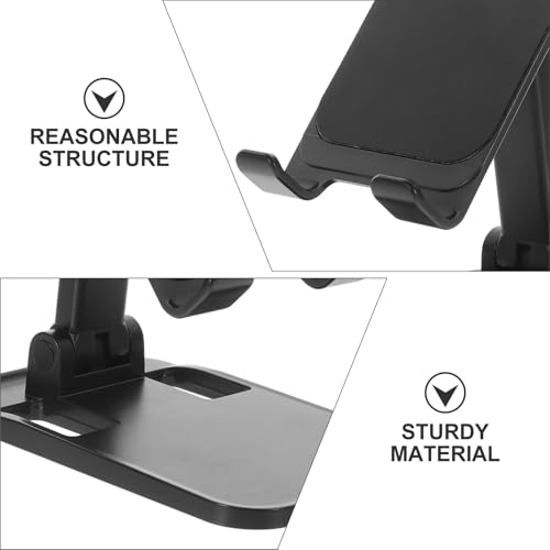 VILLCASE Adjustable Desktop Phone Stand Universal Alloy Phone Holder for Live Streaming and Video Calls with Telescopic Arm Compatible with Smartphones