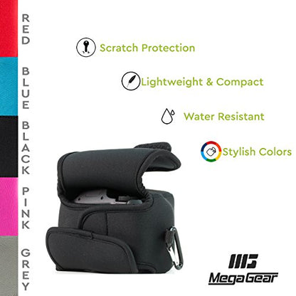MegaGear ''Ultra Light'' Neoprene Camera Case Bag with Carabiner for Canon PowerShot SX540 HS, SX530 HS, Canon PowerShot SX420 IS, SX410 IS Digital Cameras (Black) - MG505 - color: Black