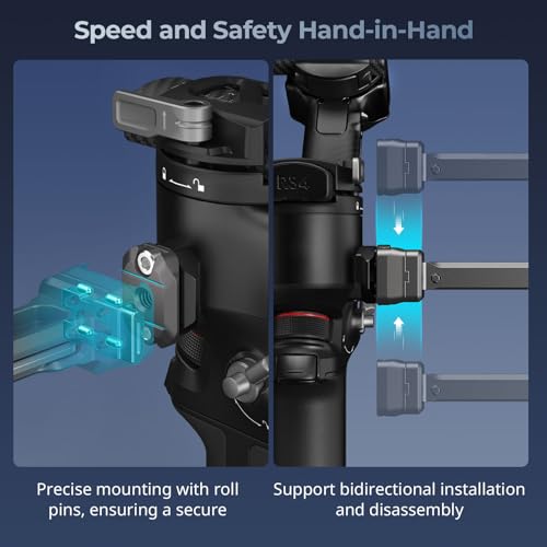 SMALLRIG HawkLock Quick Release Adjustable Camera Monitor Mount, NATO Rail and Cold Shoe, Tilt 165° Adjustable, for DJI RS 5/RS 4 Mini/RS 4 Pro/RS 4 /RS 3 Mini/RS 3 Pro/RS 3 /RSC 2 /RS 2 Stabilizers - style: HawkLock QR