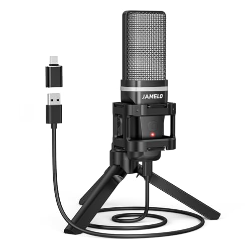 USB Gaming Microphone, Computer Recording Condenser Mic for PC/Laptop/Phone, RGB, Headphone Output, Mute Button, Volume Control, for Streaming, Podcast, Studio, YouTube - size: Square Microphone