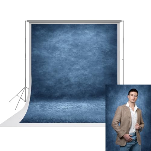 UrcTepics 8×10ft Dark Blue Abstract Fabric Backdrop. School Headshot, Senior Portrait, Yearbook Background. Professional Studio Photography. - color: Dark Blue, size: 8×10 ft