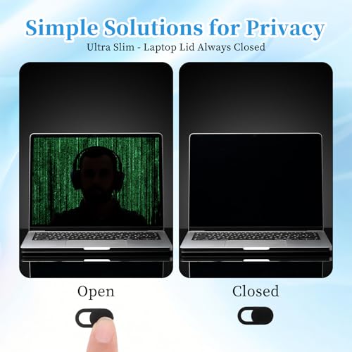 50 Pcs Webcam Cover Slide, 0.023 Inch Ultra-Thin Universal Laptop Camera Cover Slide for Laptop, Computer, Phone Protect Your Privacy and Security