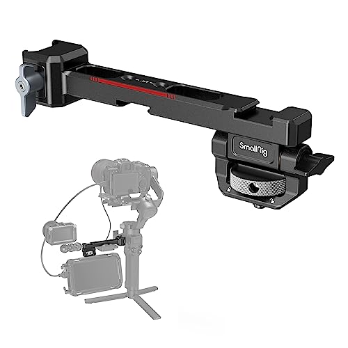 SMALLRIG Adjustable Camera Monitor Mount with Quick Release NATO Clamp, Cold Shoe Mount, Anti-Twist Design for DJI RS 5 / RS 4 Mini/RS 4 / RS 4 Pro/RS 2 / RSC 2 / RS 3 / RS 3 Pro/RS 3 Mini - style: Normal